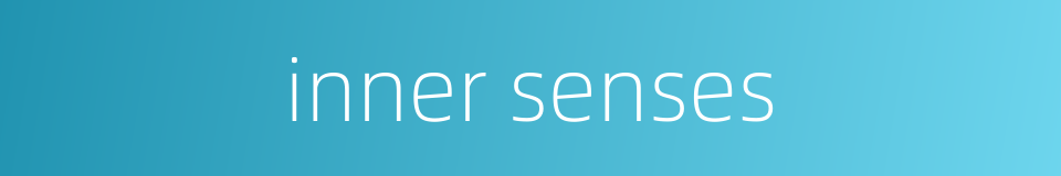 inner senses的同义词