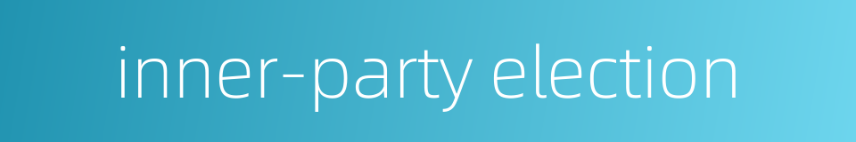 inner-party election的同义词