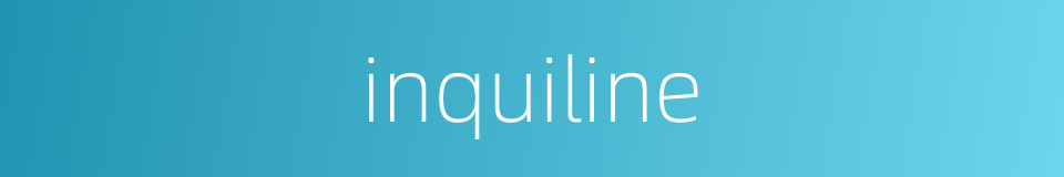 inquiline的同义词