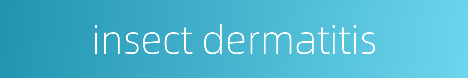 insect dermatitis的同义词