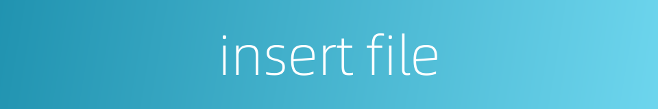 insert file的同义词