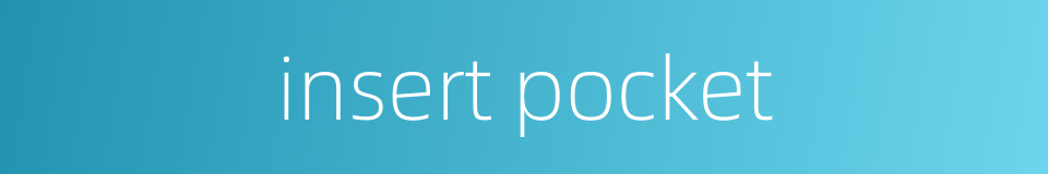 insert pocket的同义词