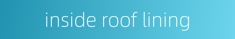 inside roof lining的同义词
