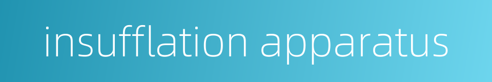 insufflation apparatus的同义词