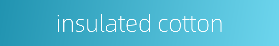 insulated cotton的同义词