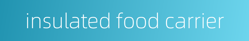 insulated food carrier的同义词