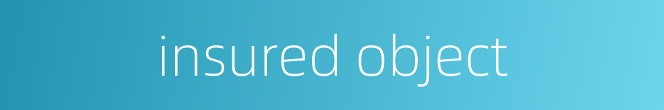 insured object的同义词