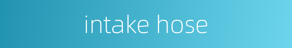 intake hose的同义词