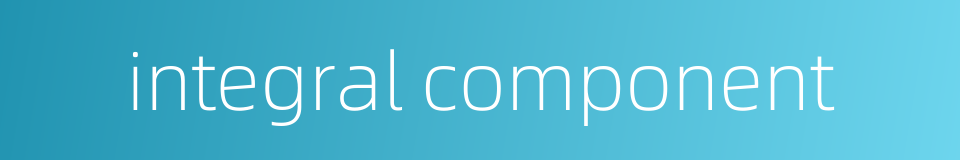 integral component的同义词