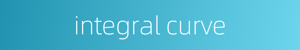 integral curve的同义词