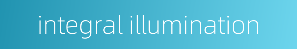 integral illumination的同义词