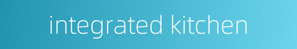 integrated kitchen的同义词