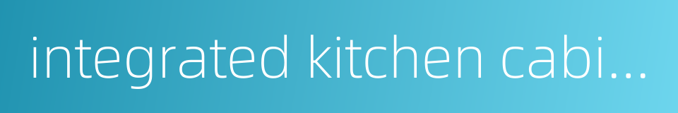 integrated kitchen cabinet的同义词