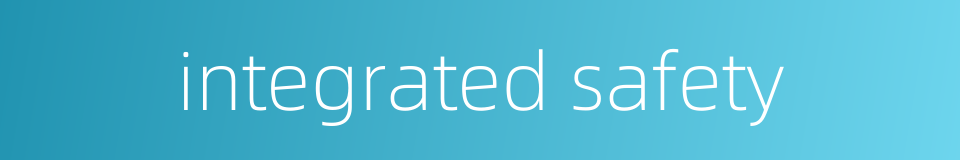 integrated safety的同义词