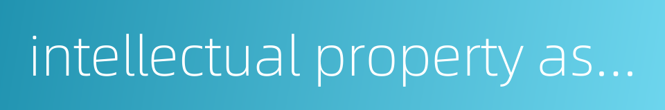 intellectual property assets的同义词