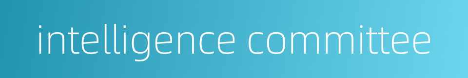 intelligence committee的同义词