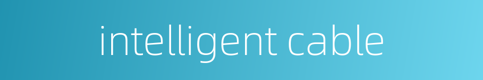 intelligent cable的同义词