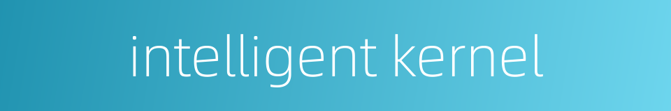 intelligent kernel的同义词