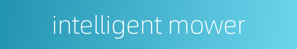 intelligent mower的同义词