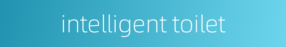 intelligent toilet的同义词