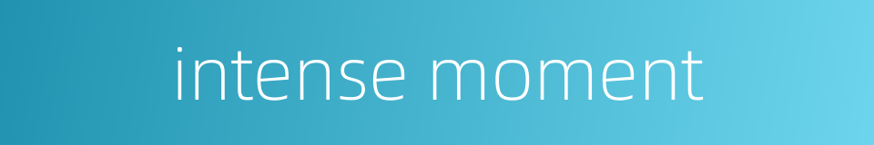 intense moment的同义词