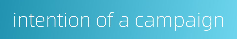 intention of a campaign的同义词