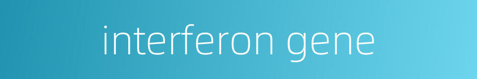 interferon gene的同义词