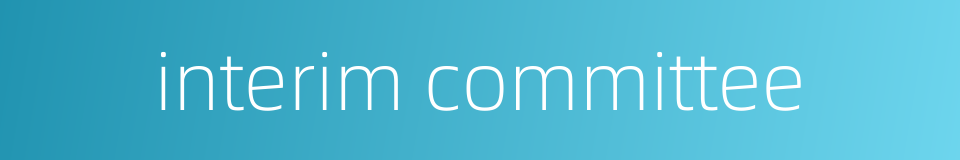 interim committee的同义词