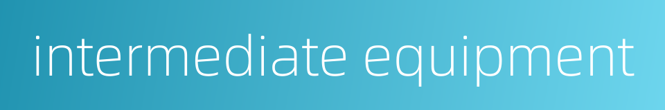 intermediate equipment的同义词