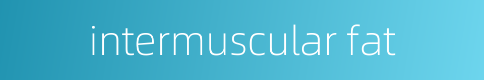 intermuscular fat的同义词