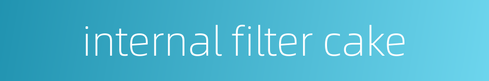 internal filter cake的同义词