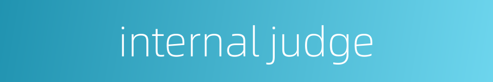 internal judge的同义词