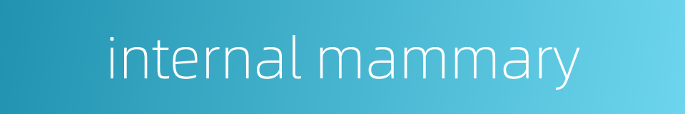 internal mammary的同义词