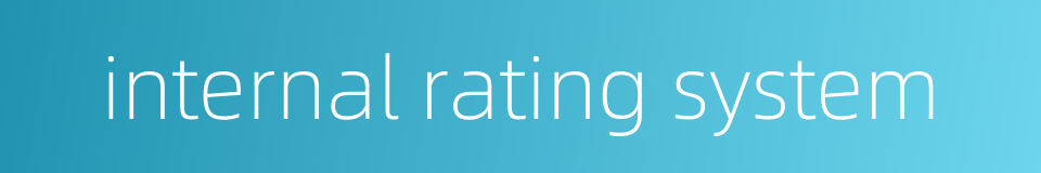 internal rating system的同义词