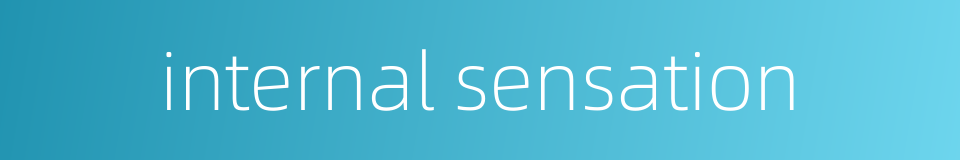 internal sensation的同义词