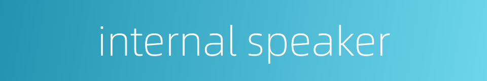 internal speaker的同义词