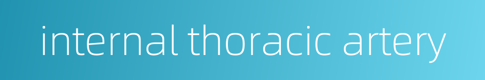 internal thoracic artery的同义词