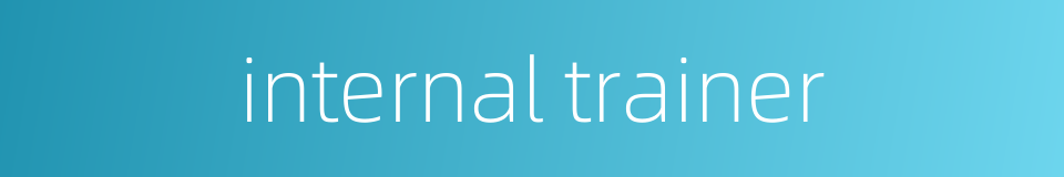 internal trainer的同义词