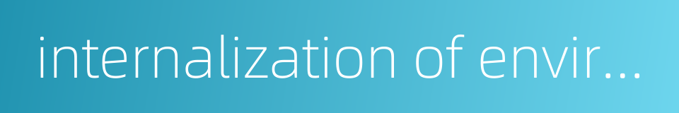 internalization of environment cost的同义词