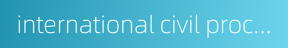 international civil procedure的同义词