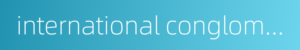 international conglomerate的同义词