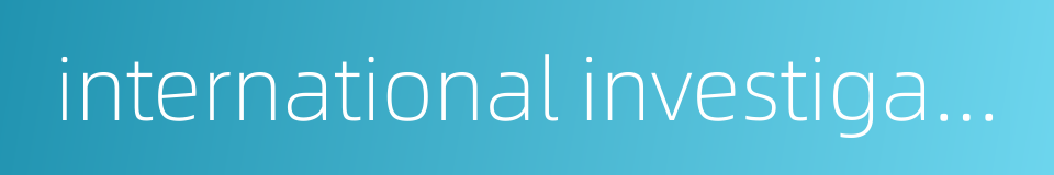 international investigation的同义词