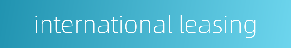 international leasing的同义词