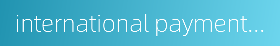 international payments situation的同义词