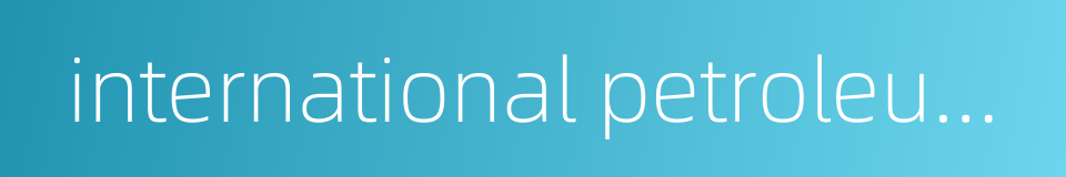 international petroleum economics的同义词