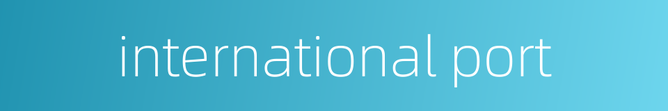 international port的同义词