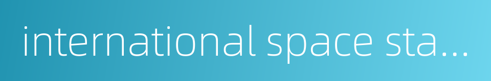 international space station的同义词
