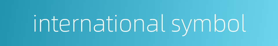 international symbol的同义词