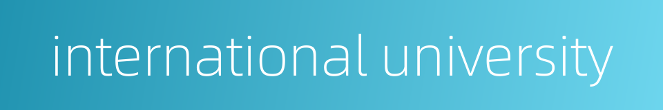 international university的同义词