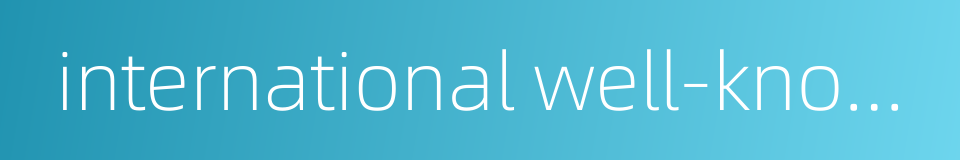 international well-known brand的同义词